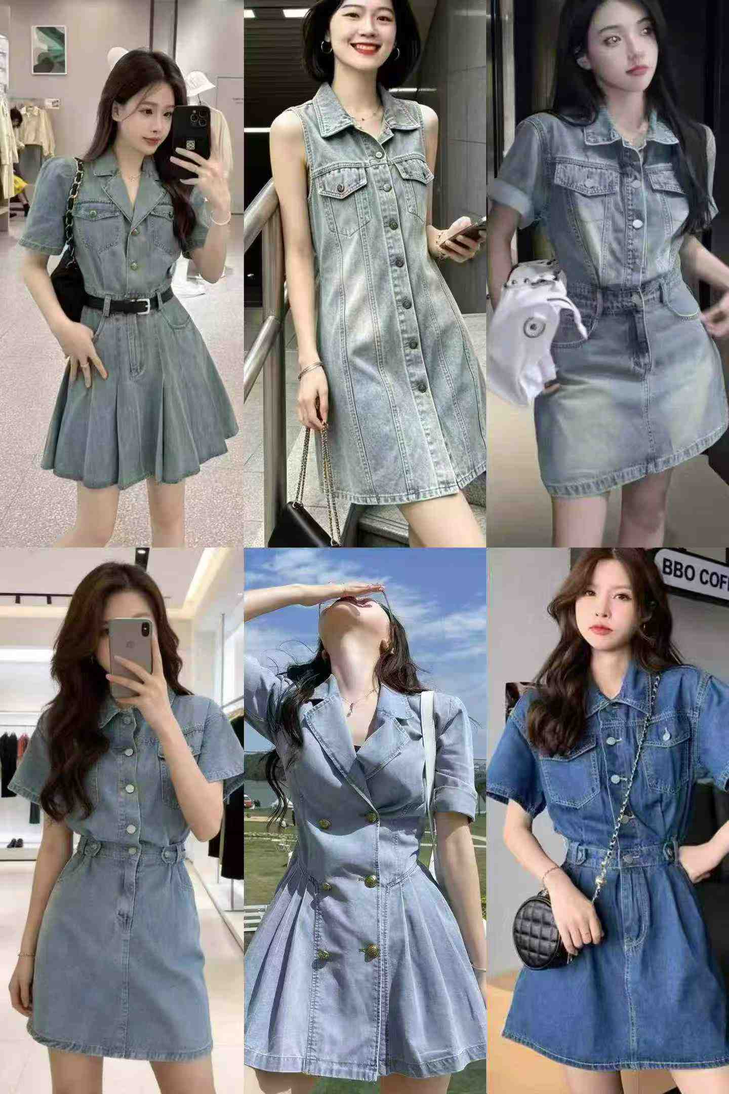 500PCS Summer Sexy Slim Denim Dress - Image 3
