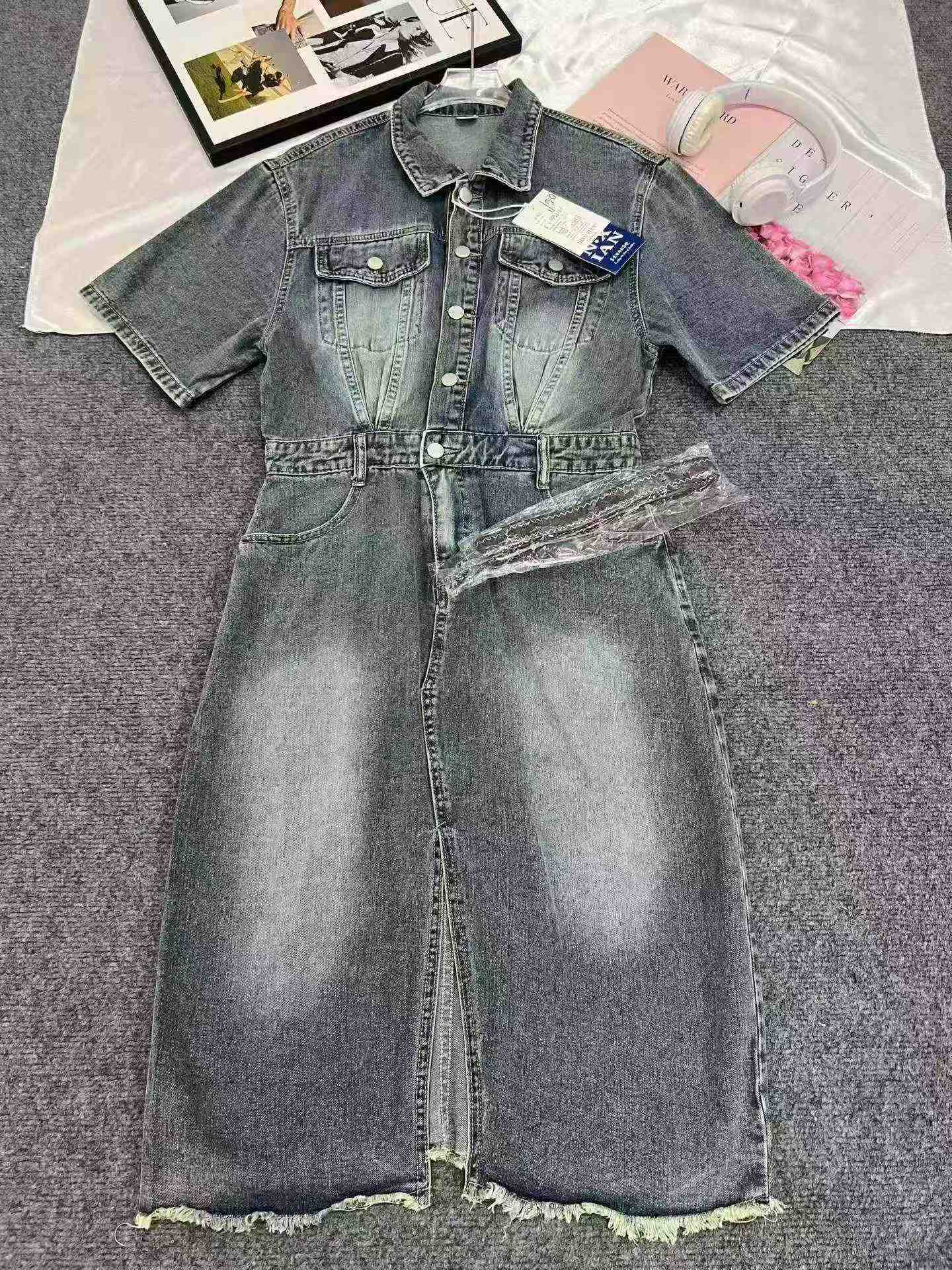500PCS Summer Sexy Slim Denim Dress - Image 8
