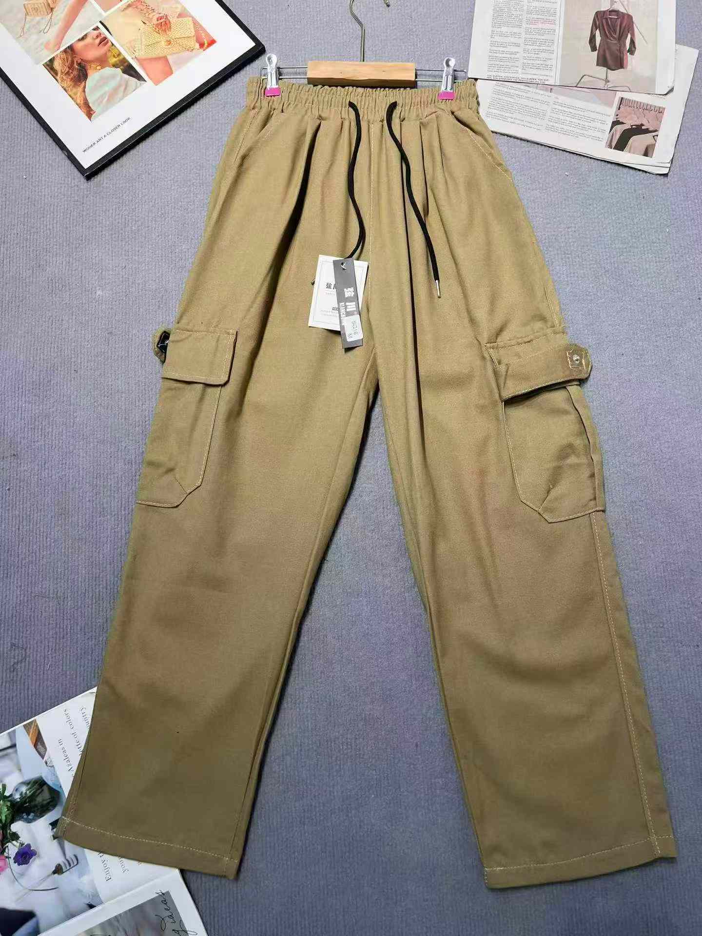 Celana Kargo Pria Vintage Wide Leg Jepang Trendi Musim Gugur 2026, Sekitar 750 Pcs - Image 5