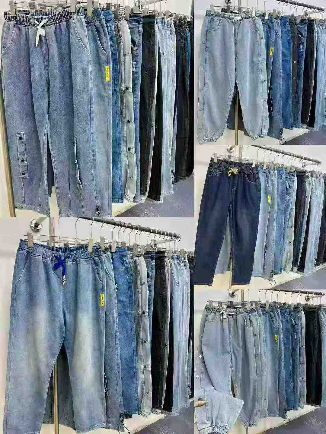 6300 Potong Celana Jeans Pria Pinggang Elastis Denim Campuran - Image 5