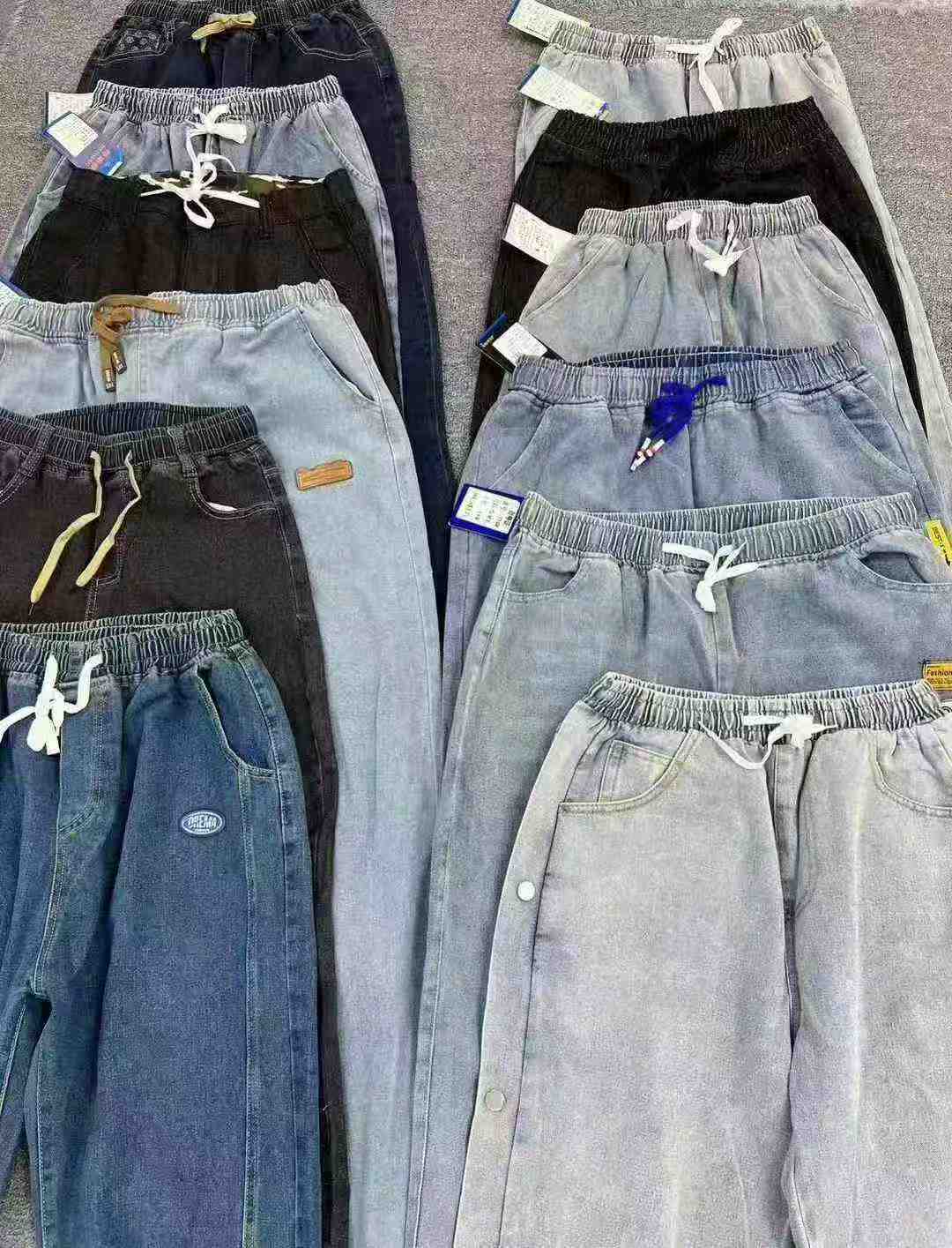 6300 Potong Celana Jeans Pria Pinggang Elastis Denim Campuran - Image 6