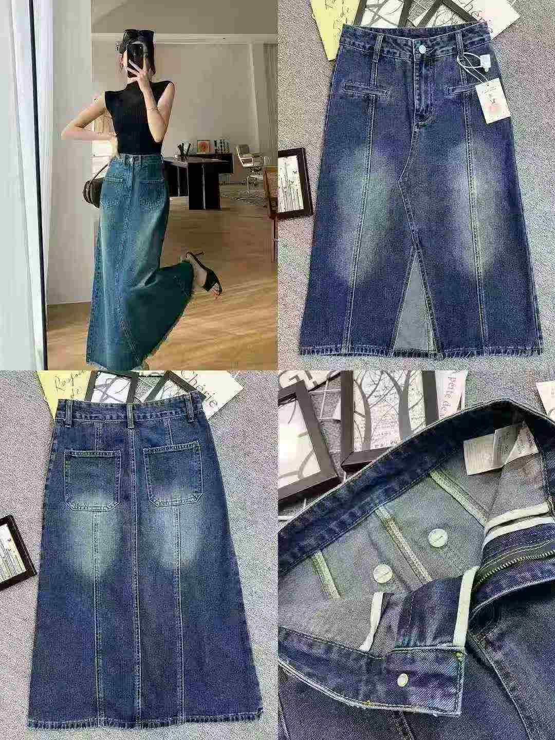 2000 Pieces Mixed New Denim Long Skirts - Image 2