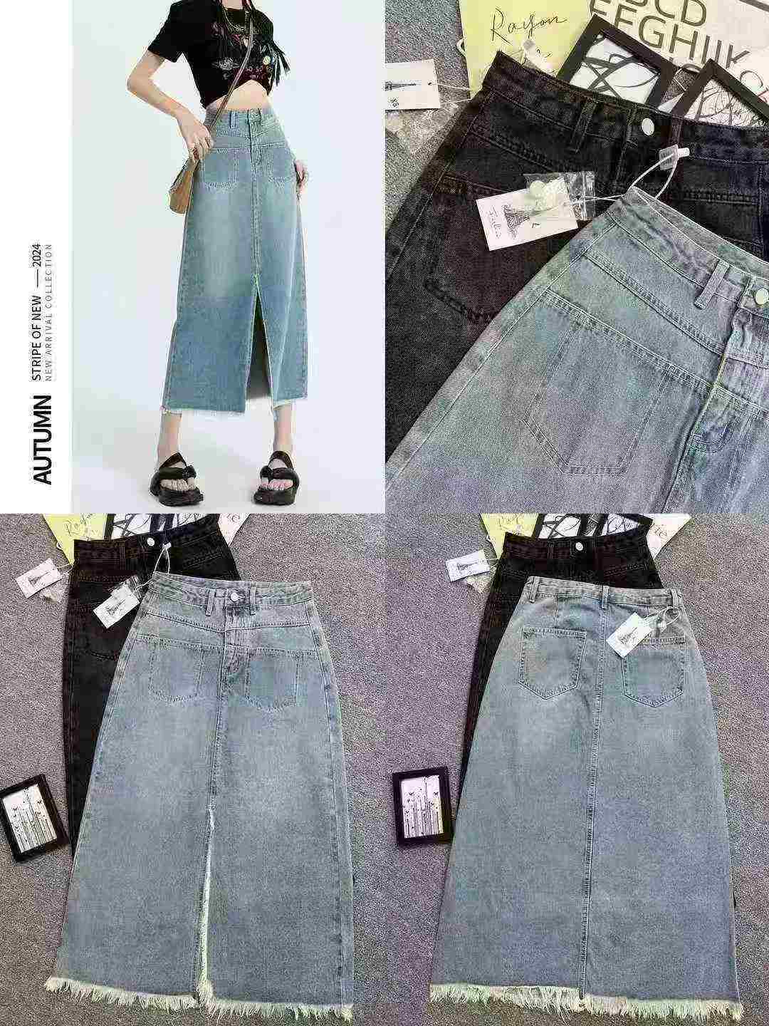 2000 Pieces Mixed New Denim Long Skirts - Image 3