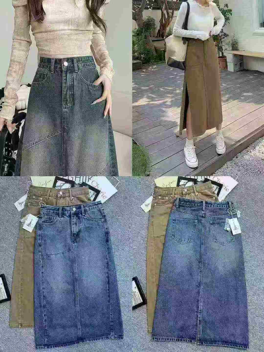 2000 Pieces Mixed New Denim Long Skirts - Image 4