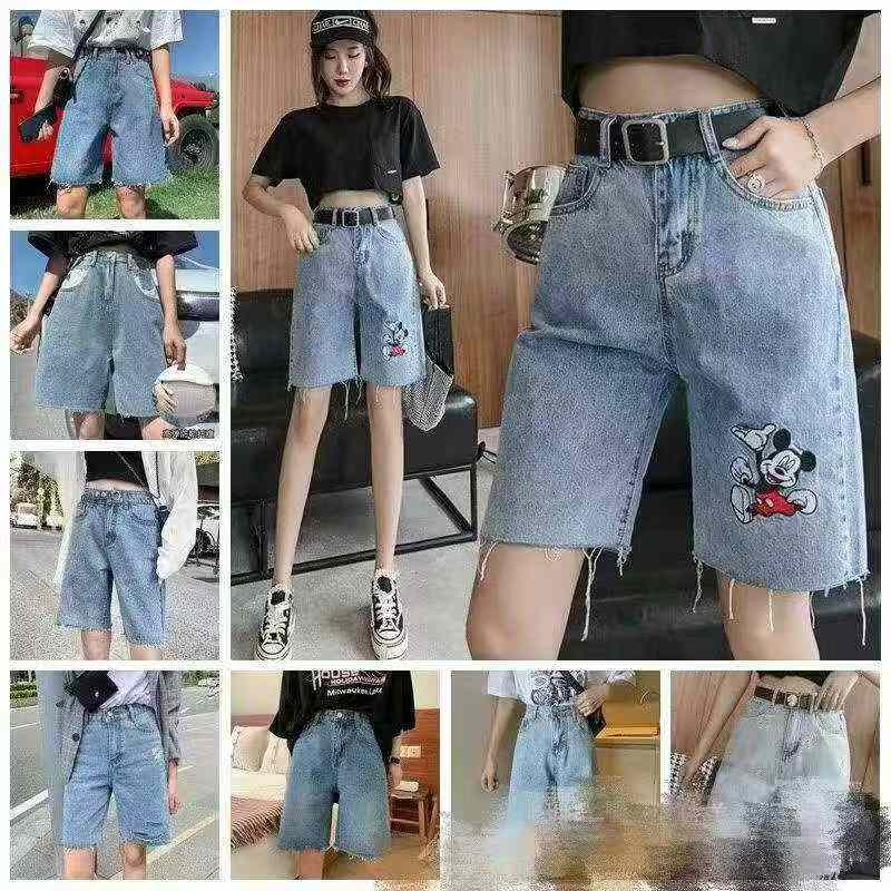 1000 pièces de shorts mi-longs mixtes en denim pour femme Printemps/Été S-XL - Image 3