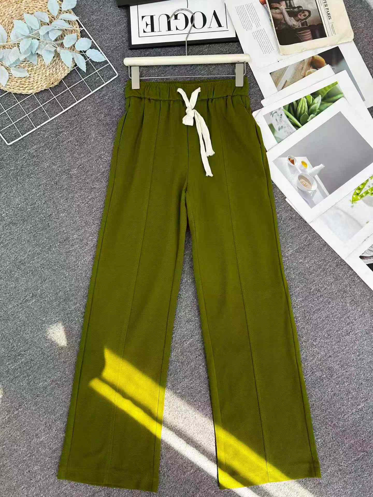 377 Pcs High Quality Spring Autumn Women's Wide Leg Straight Suit Pants - Image 5