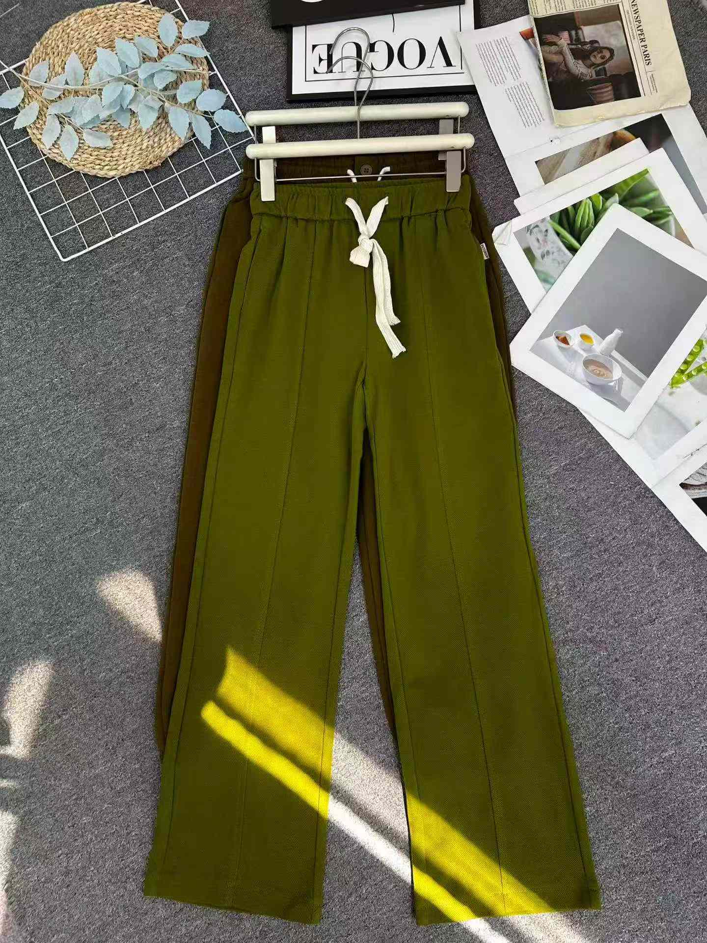 377 Pcs High Quality Spring Autumn Women's Wide Leg Straight Suit Pants - Image 6