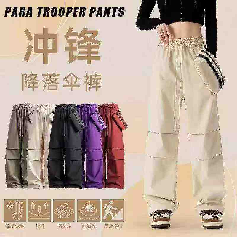 290 Pcs American Style Loose Paratrooper Cargo Hiking Pants for Men Women - Image 2
