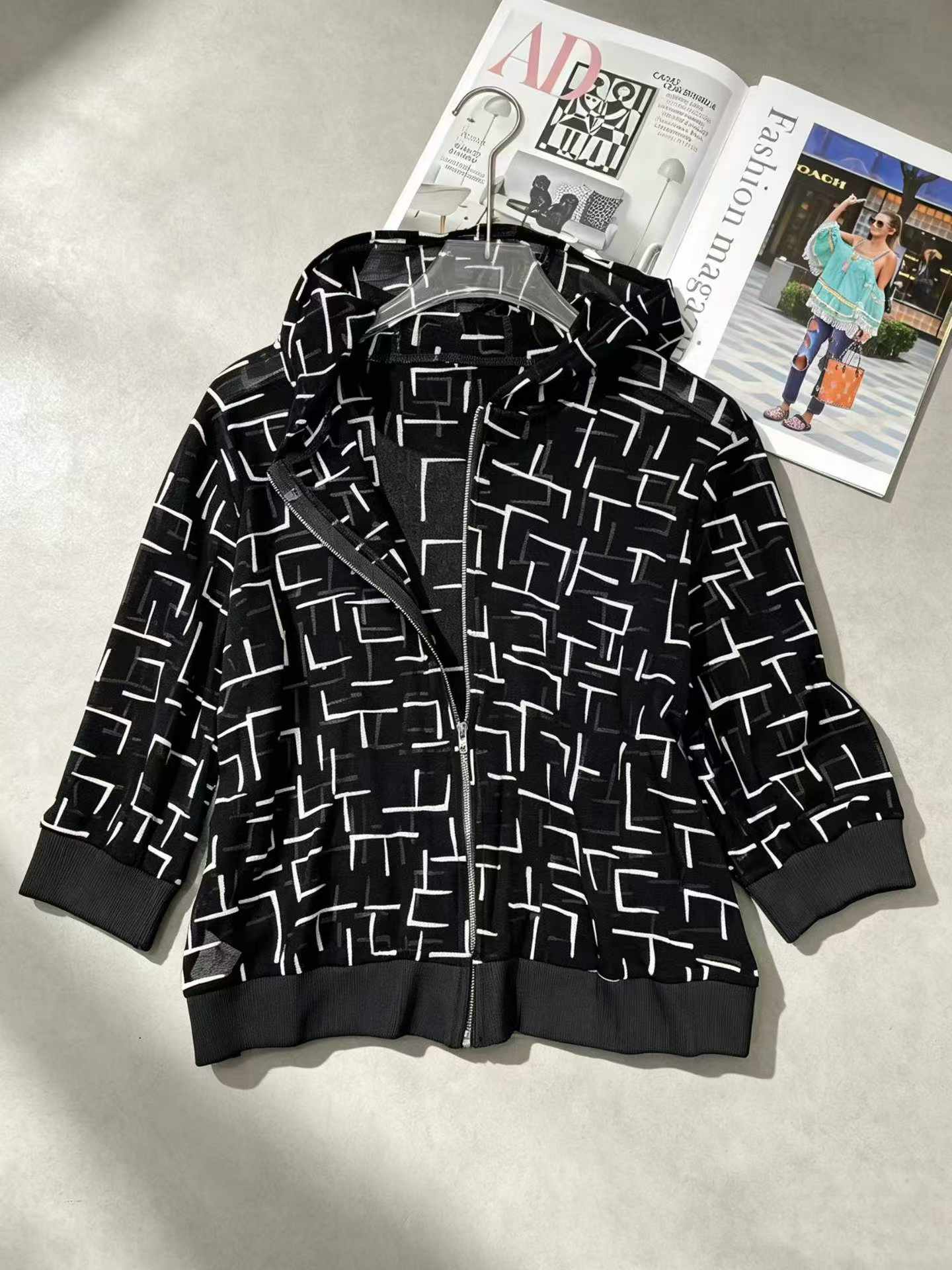 Nylon Mesh Hooded Sun Protection Zip Up Cardigan Coat 882 Pieces - Image 3