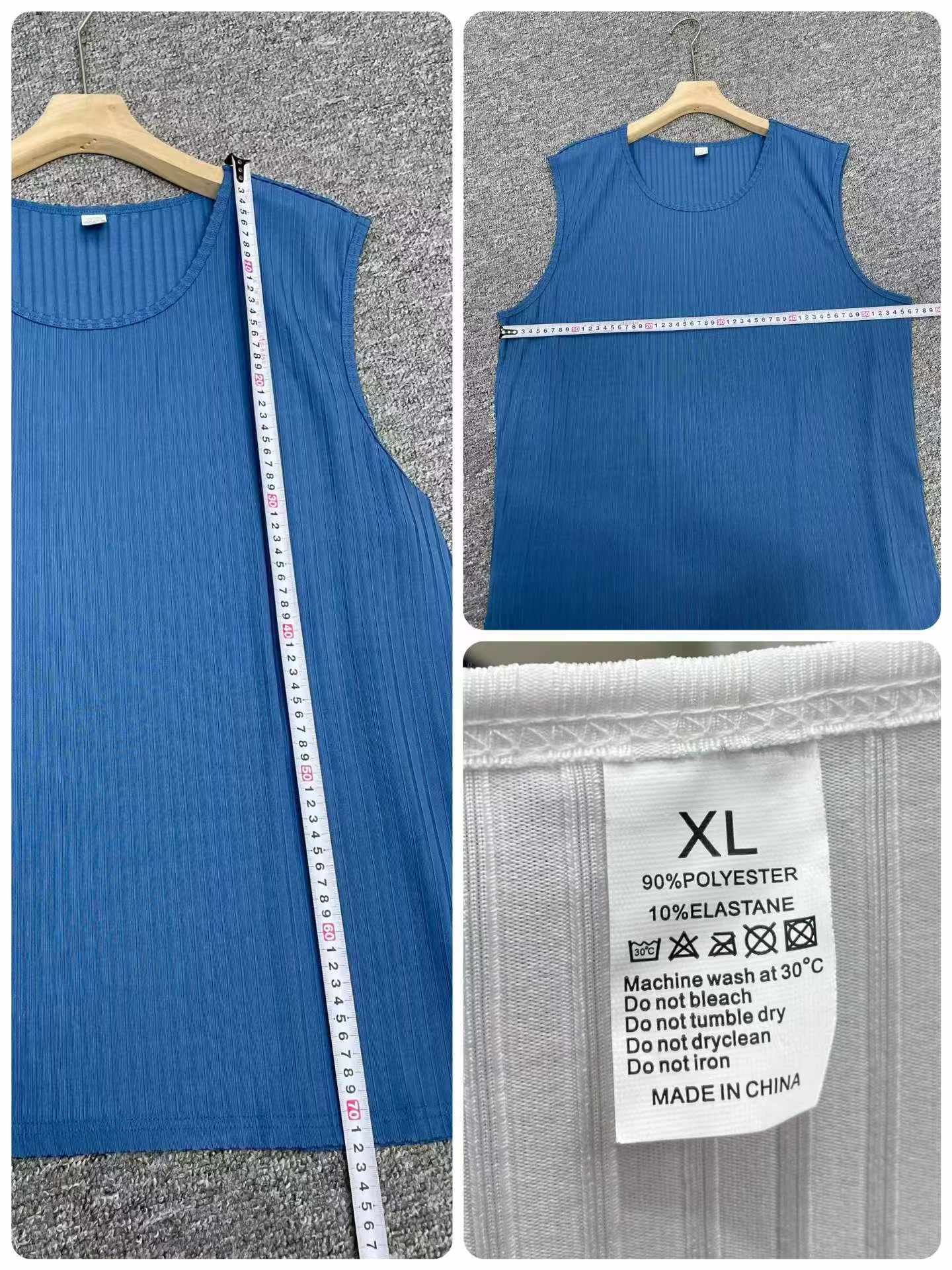 261 Helai Tank Top Sukan Kecergasan Sutera Ais Lelaki - Image 8