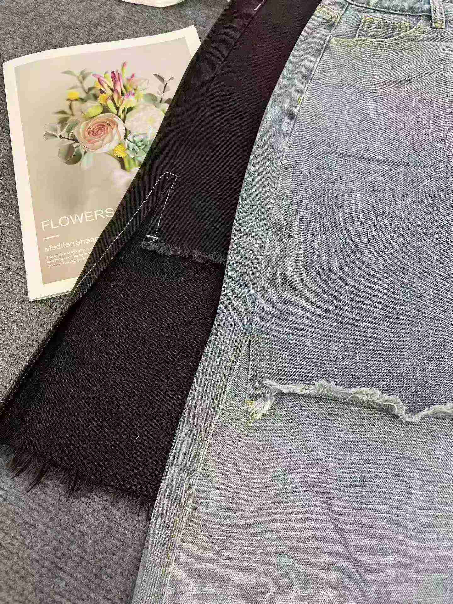 Women's Irregular Split Denim Midi Skirt High Waist A-Line Bodycon, 350 Pieces Wholesale Lot - Image 7
