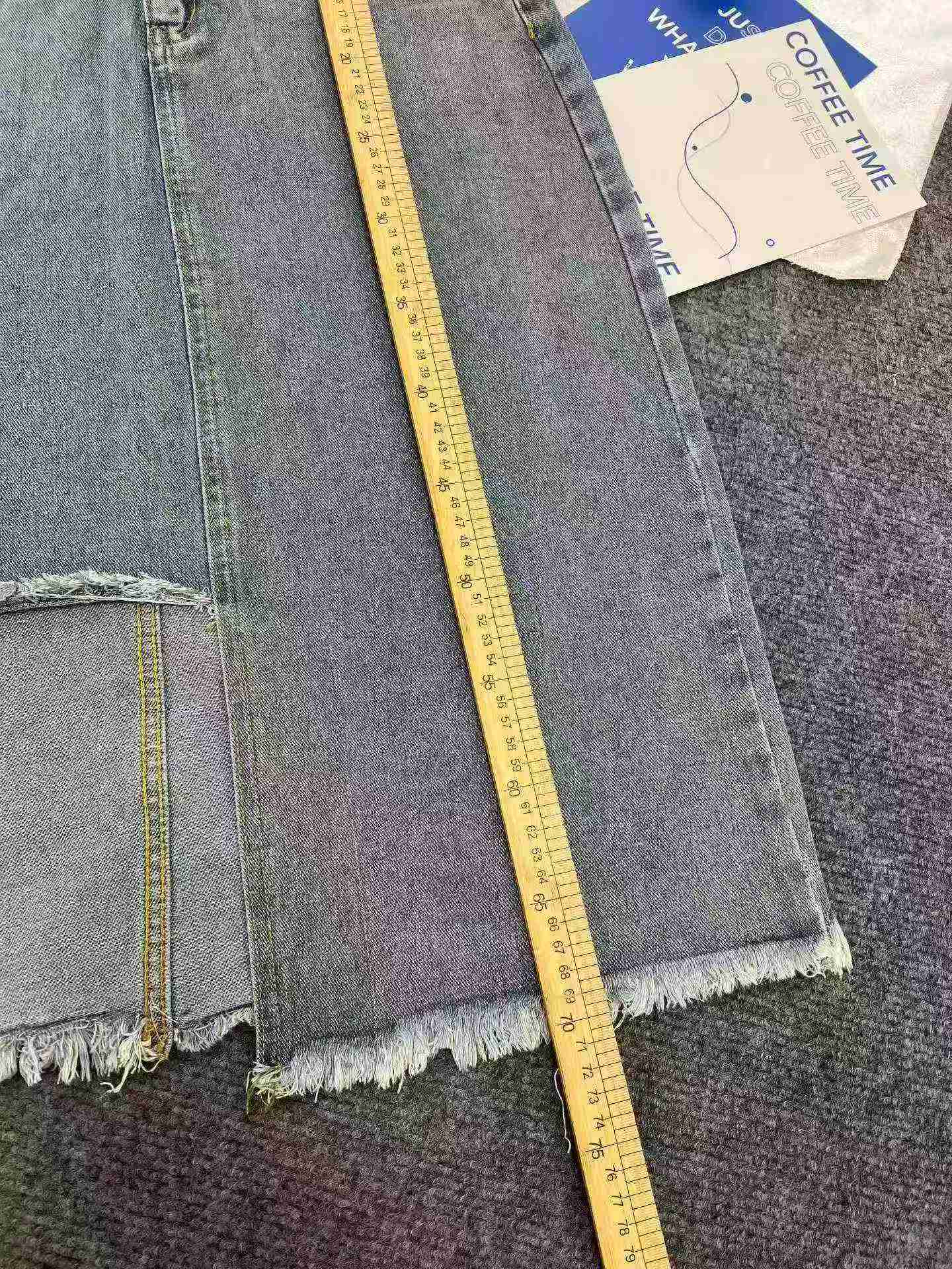 Women's Irregular Split Denim Midi Skirt High Waist A-Line Bodycon, 350 Pieces Wholesale Lot - Image 9