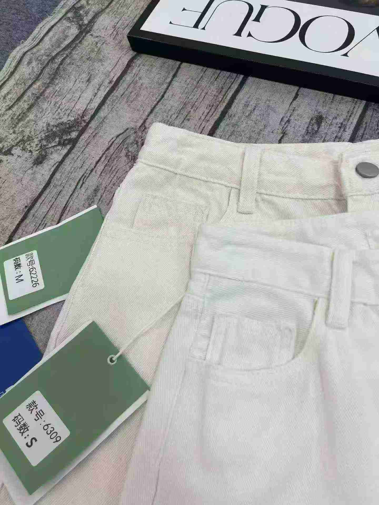 Women's White High Waist Loose A-Line Denim Shorts Summer, 1950 Pieces - Image 8