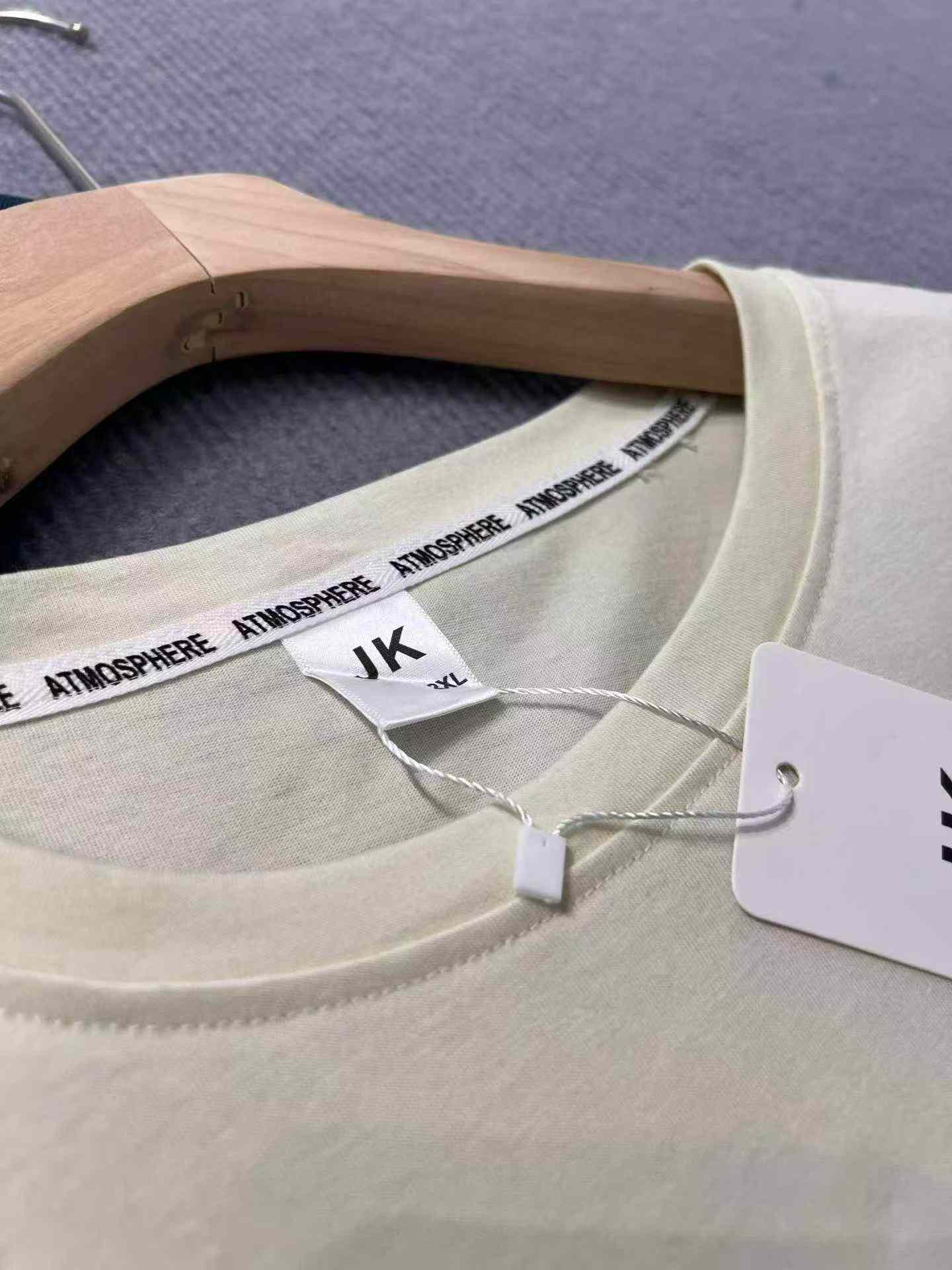 Kaos Pria Katun Lengan Pendek Sablon, Atasan Leher Bulat Musim Panas, 50.000 Potong - Image 7