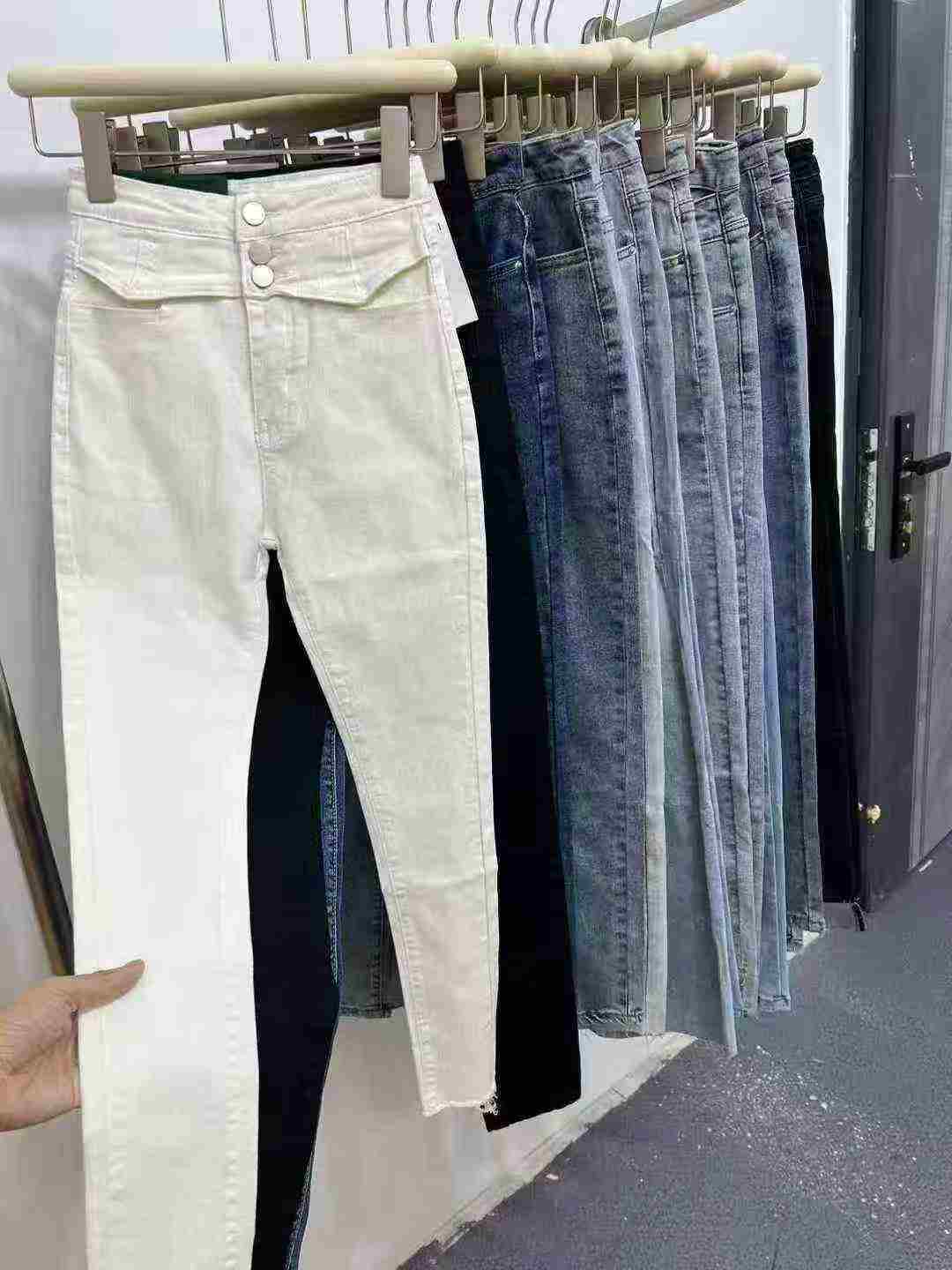 2800 Potong Jeans Skinny Stretch Pinggang Tinggi Wanita, Ukuran 26-32 - Image 9