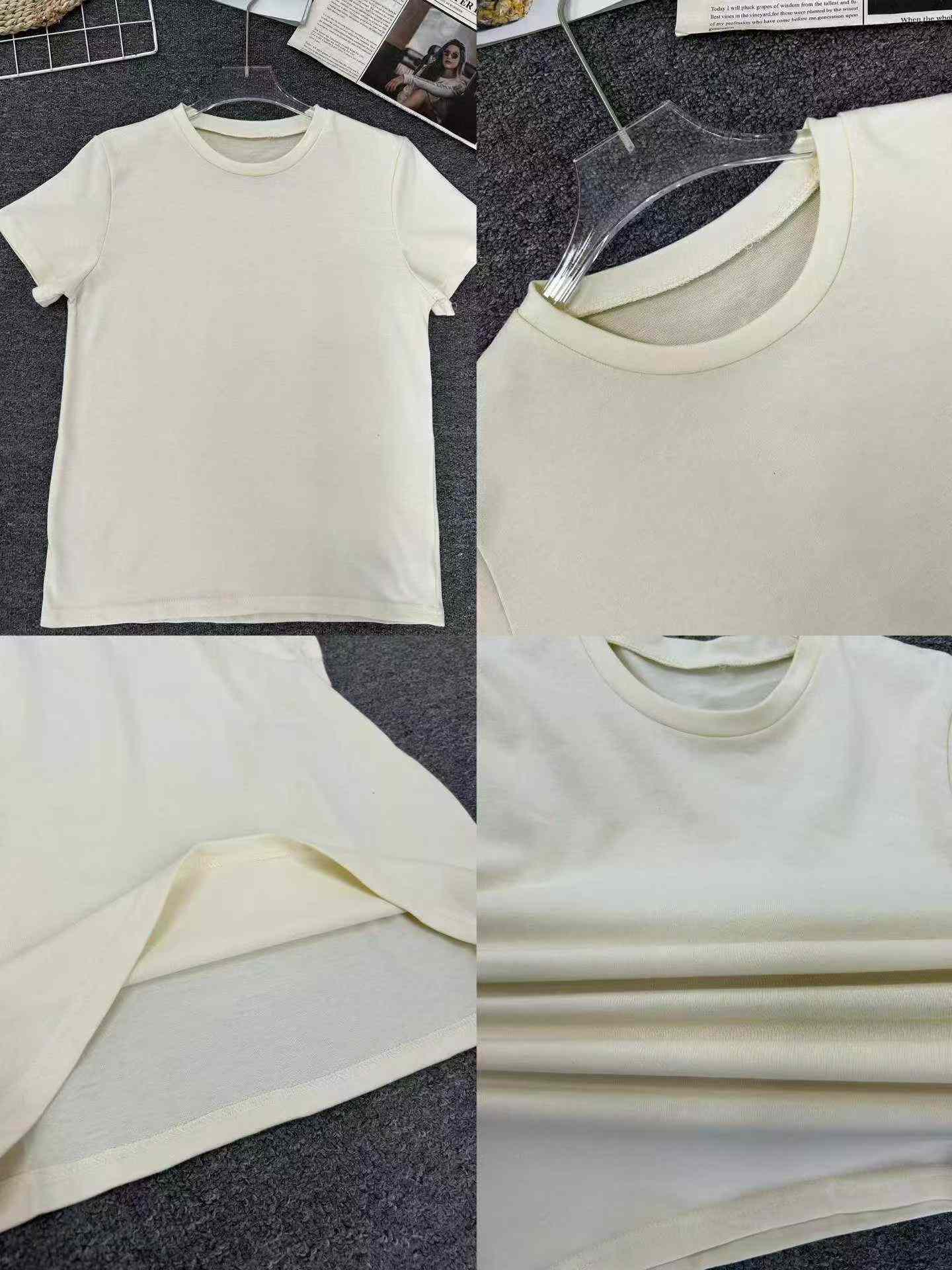 Women's Cotton Crew Neck Slim Fit Short Sleeve T-Shirt, 2535 PCS, 11 Colors, One Size - Image 9