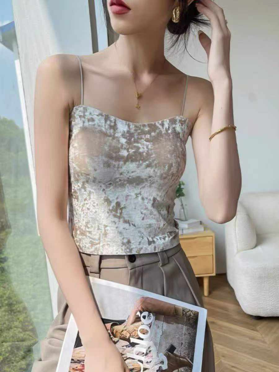 293 Pieces Women's Velvet Padded Camisole Seamless Tank Top - Image 2