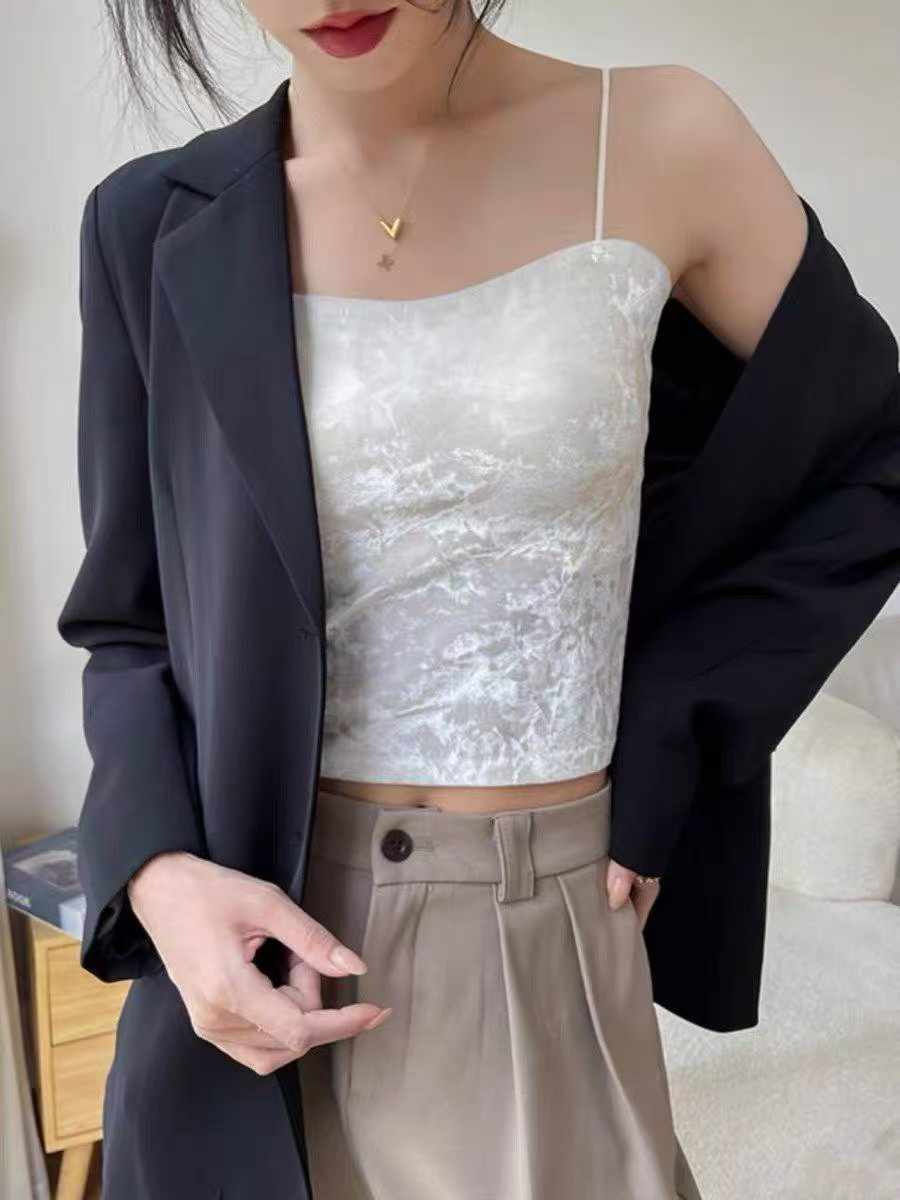 293 Pieces Women's Velvet Padded Camisole Seamless Tank Top - Image 3