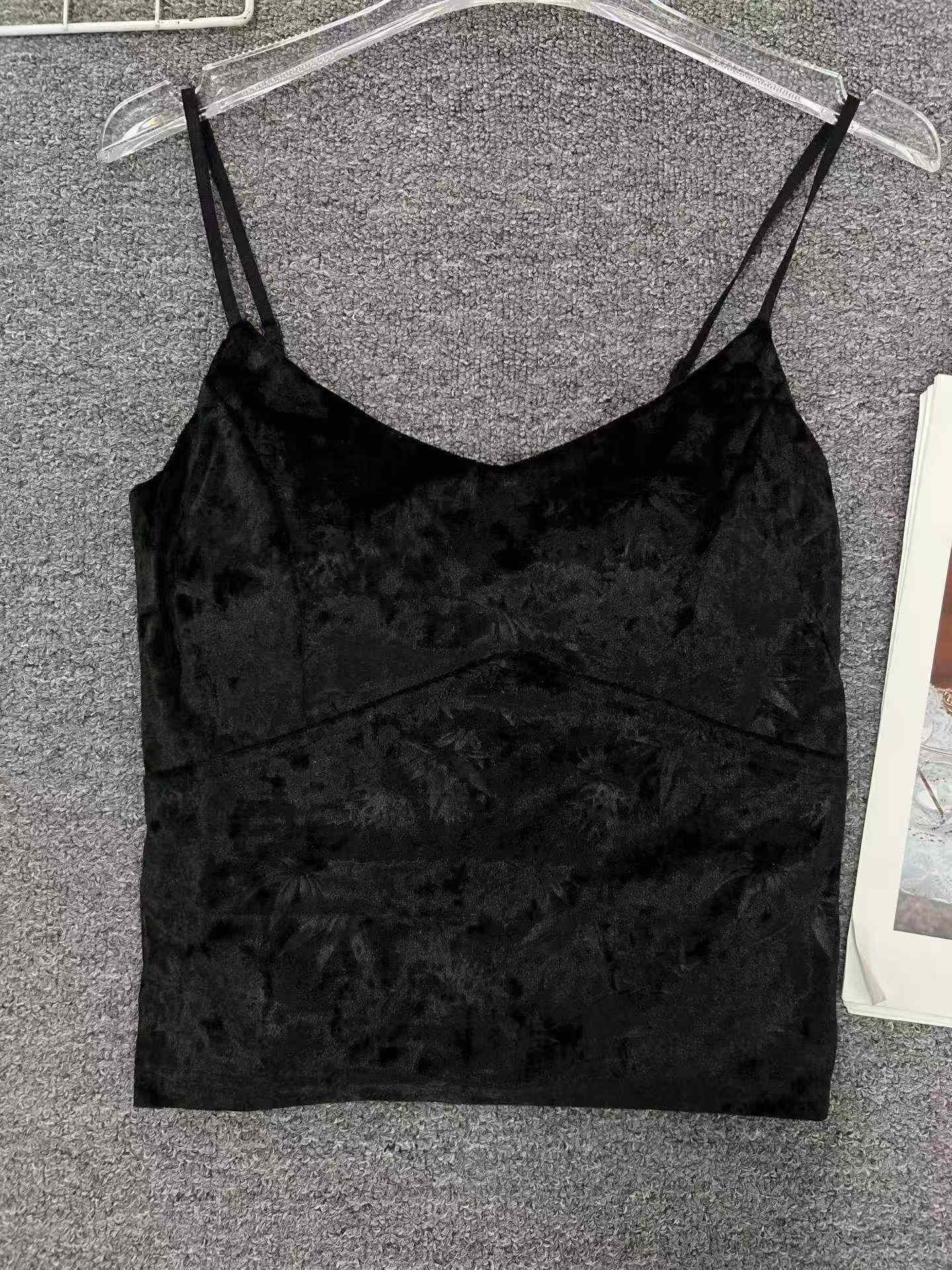 293 Pieces Women's Velvet Padded Camisole Seamless Tank Top - Image 8