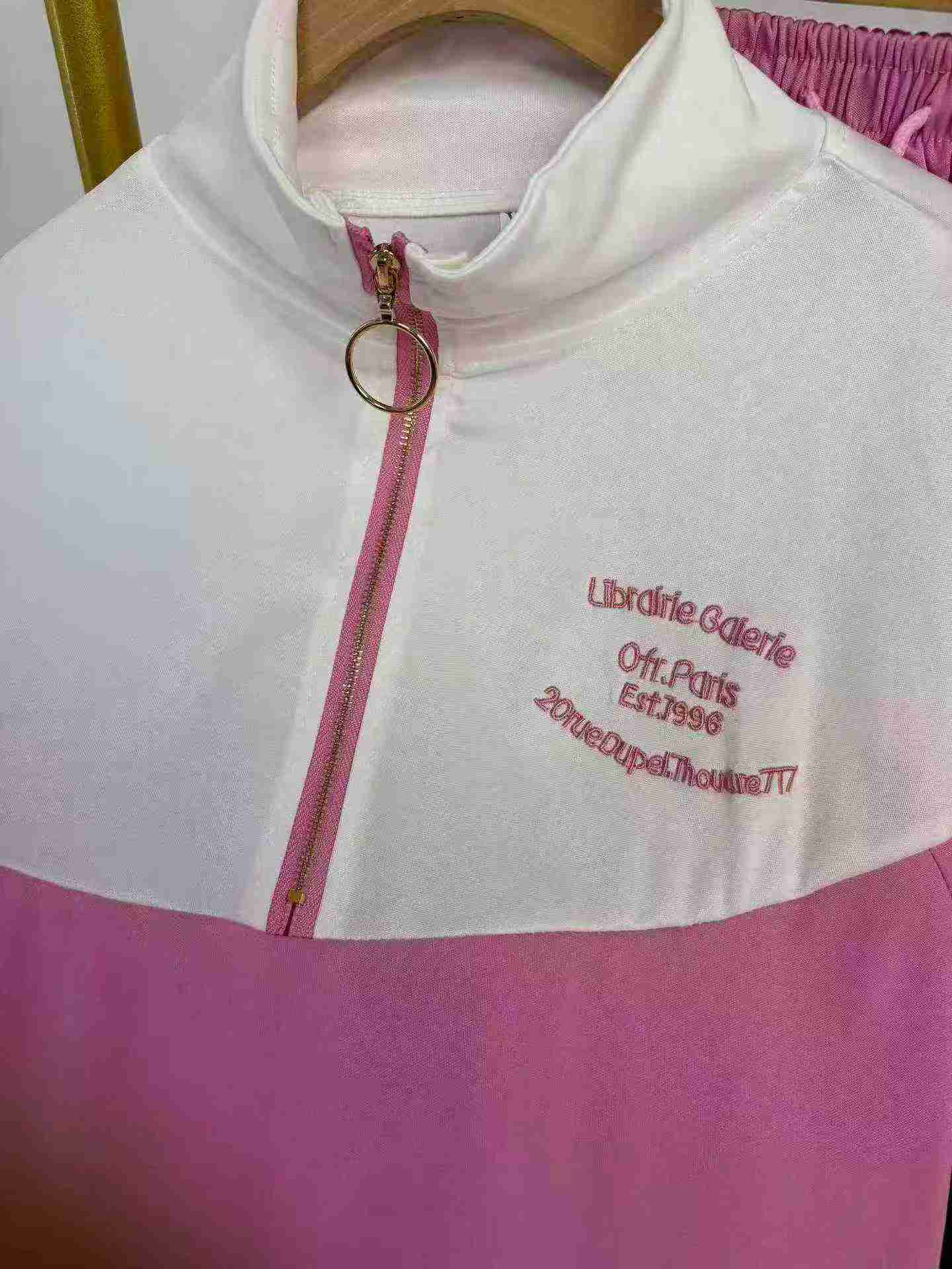 About 200 Sets Summer Thin Loose Casual Sports Half-Zip Shorts Set with Embroidery, 3 Colors M-2XL - Image 8