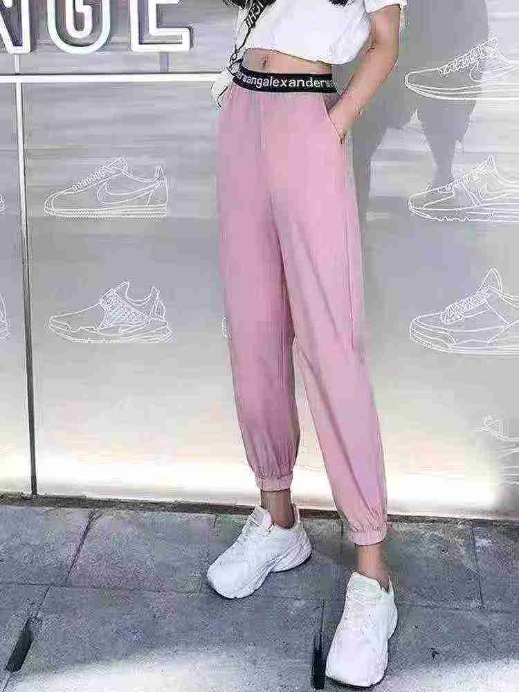 Clearance 300 Pcs Summer New Letter Waist Jogger Pants, 7 Colors, Sizes M-XL - Image 2