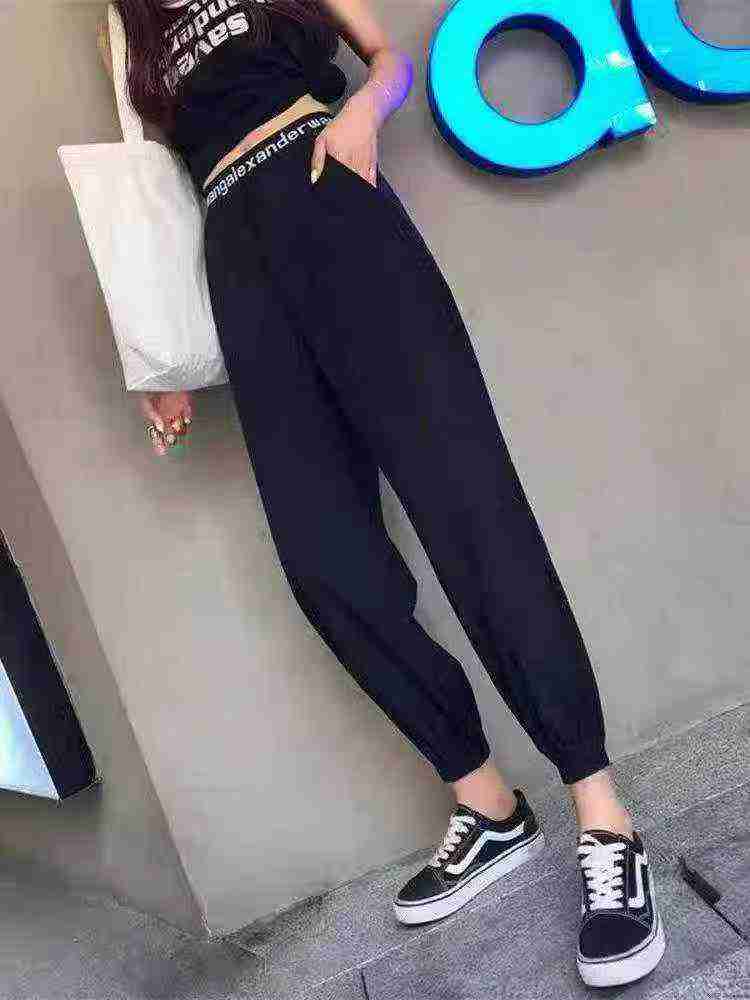 Clearance 300 Pcs Summer New Letter Waist Jogger Pants, 7 Colors, Sizes M-XL - Image 3