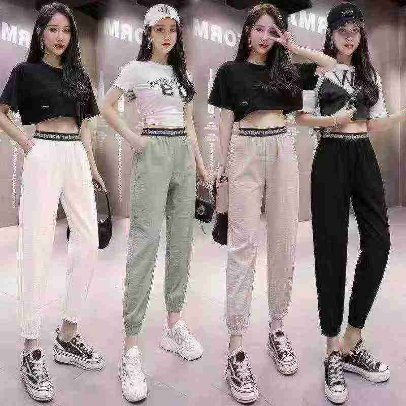 Clearance 300 Pcs Summer New Letter Waist Jogger Pants, 7 Colors, Sizes M-XL - Image 5