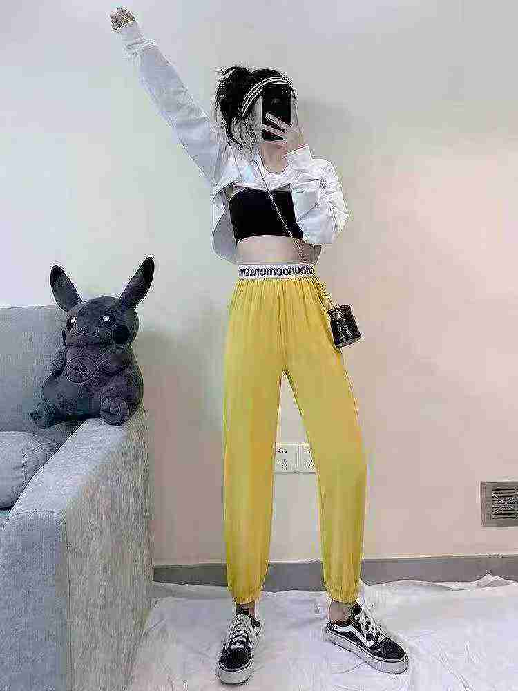 Clearance 300 Pcs Summer New Letter Waist Jogger Pants, 7 Colors, Sizes M-XL - Image 9