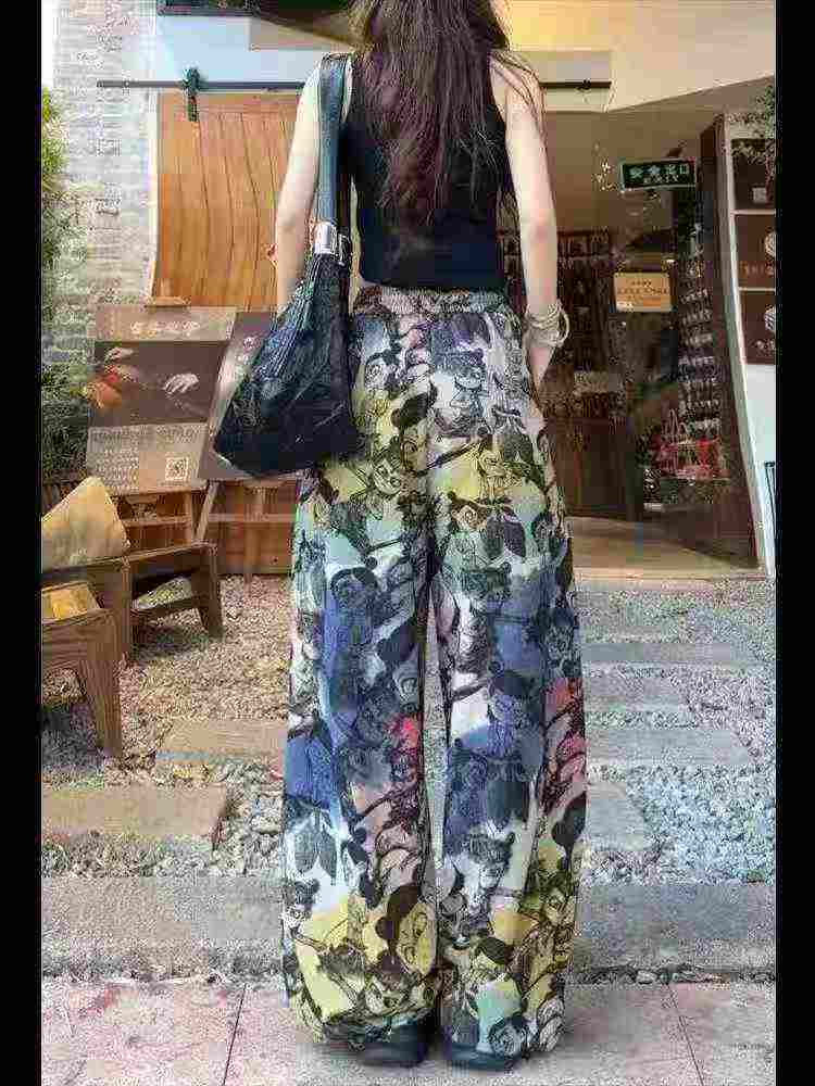 2228 pcs Celana Kaki Lebar Nezha Gaya Hangzhou Kualitas Tinggi Longgar Lurus Santai Musim Panas - Image 5