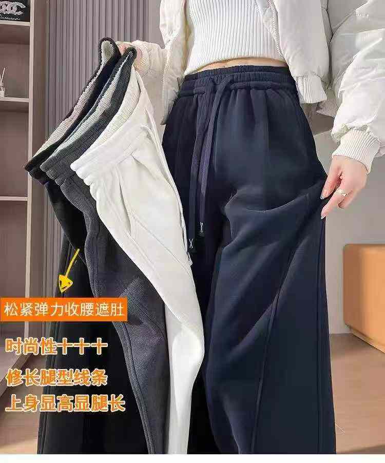Lot Grosir 3000 Celana Sweatpants Katun Wanita Berlapis Fleece, Ukuran S-3XL - Image 4