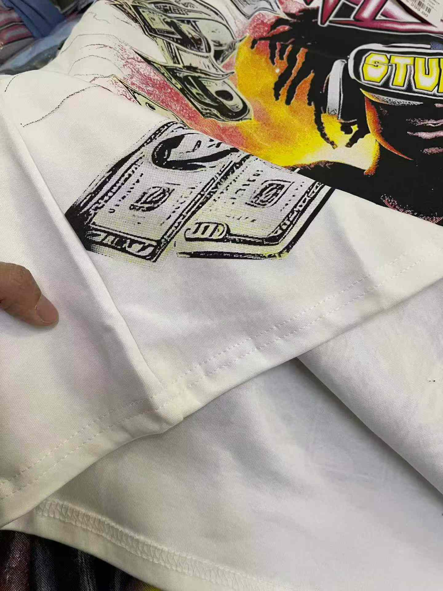 热销300克重磅男女同款宽松纯棉短袖T恤，适用于非洲市场，最小起订量10000件 - Image 8