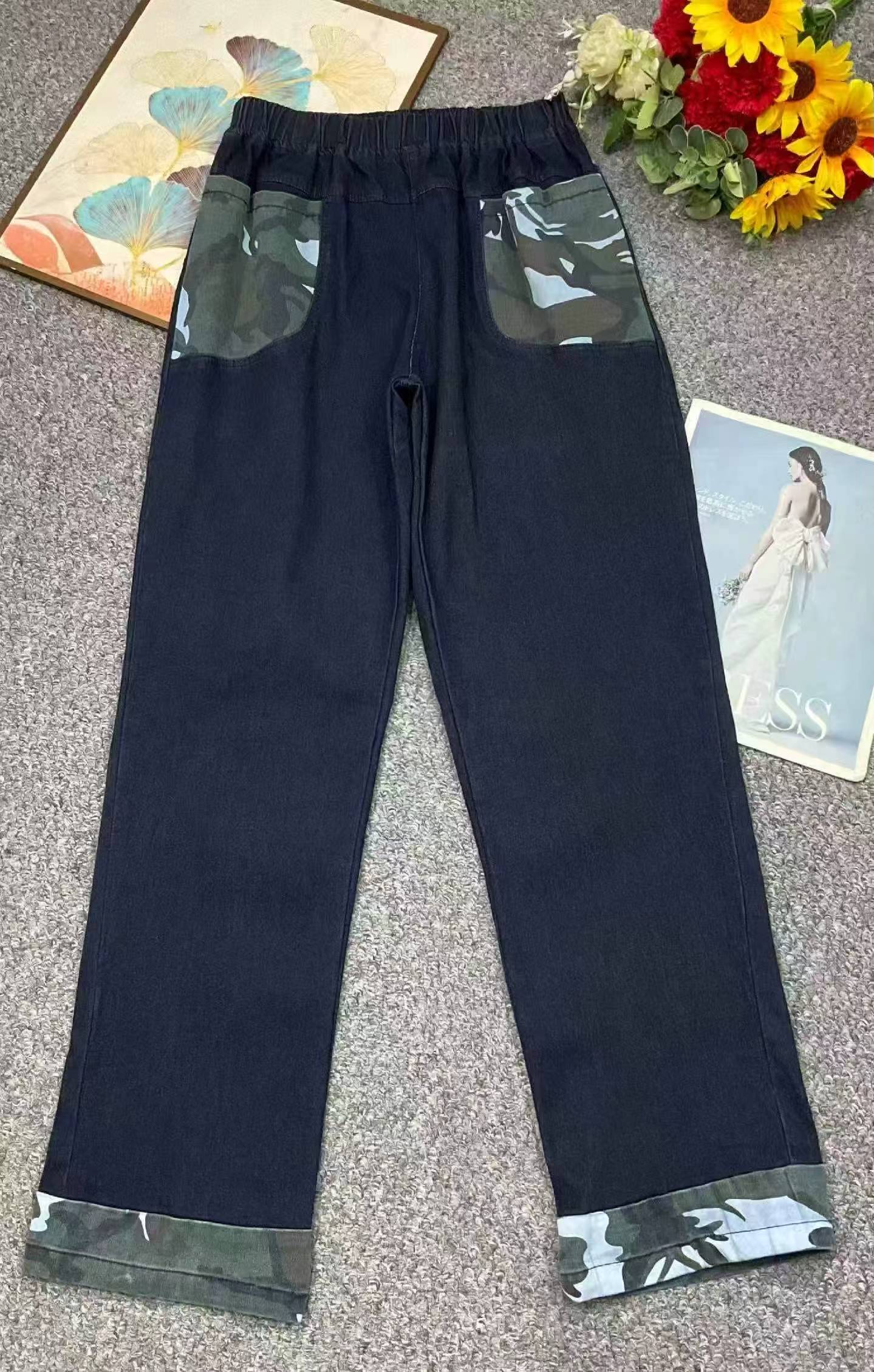 Spring Autumn Vintage Stretch Straight Wide Leg Jeans, 495 Pieces - Image 1