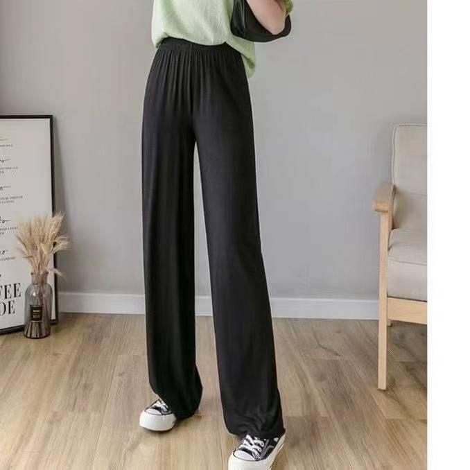 Women's Fall Modal Cotton High Waist Wide Leg Straight Long Pants About 680 Pieces Stock Clearance - Image 1
