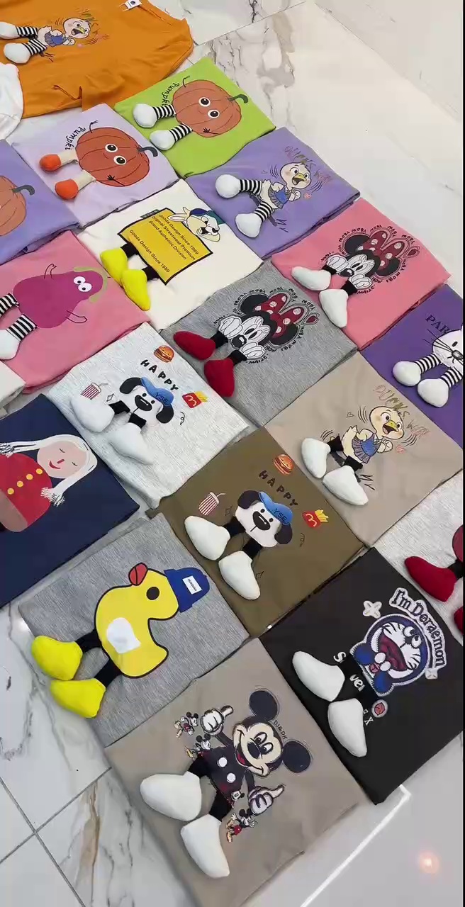 100 Pieces In Stock Cotton Slouch T-shirts Wholesale - Image 1