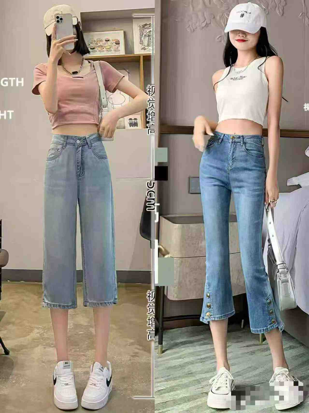 2200 Pieces Women's Summer Cropped Denim Jeans - Image 1