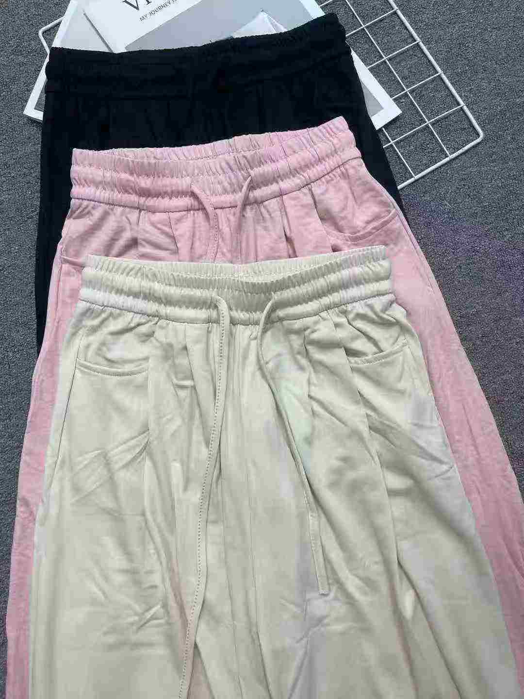2800 Pieces Women's Summer High Waist Wide-Leg Pants, Ice Silk Tencel Cotton Casual Yamamoto Trousers - Image 1