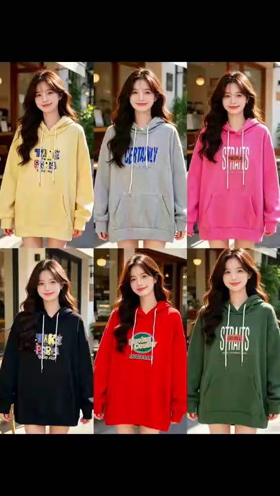 5000 Pieces Unisex BF Style Loose Fit Fleece Lined Hooded Sweatshirts - Image 1