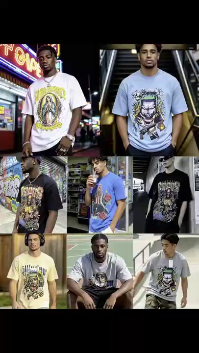 Wholesale 10000 Pcs 300g Heavyweight African Print Unisex Cotton Short-Sleeve T-Shirts - Image 1