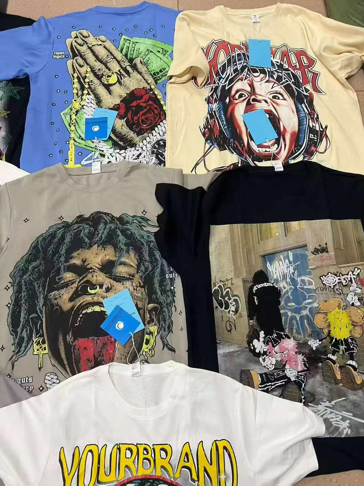 Hot Sale 300g Heavyweight Unisex Oversized Cotton Short Sleeve T-Shirts for African Market, MOQ 10000 Pieces - Image 1