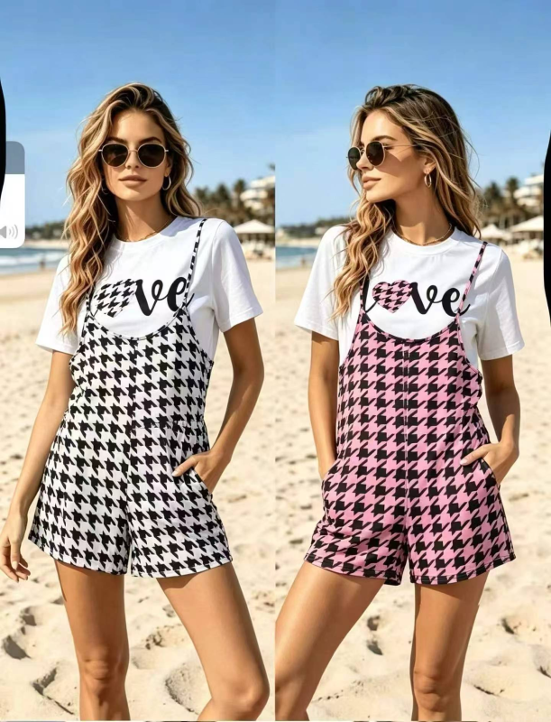 Cross-border Hot 2026 New Women's Two-piece Suspender Set 1000 Sets Size S-2XL - Image 1