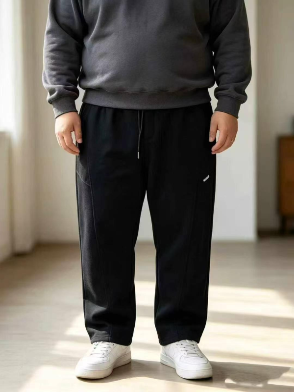 2400 Pcs Plus Size Men's Elastic Waist Straight Cotton Casual Pants - Image 1