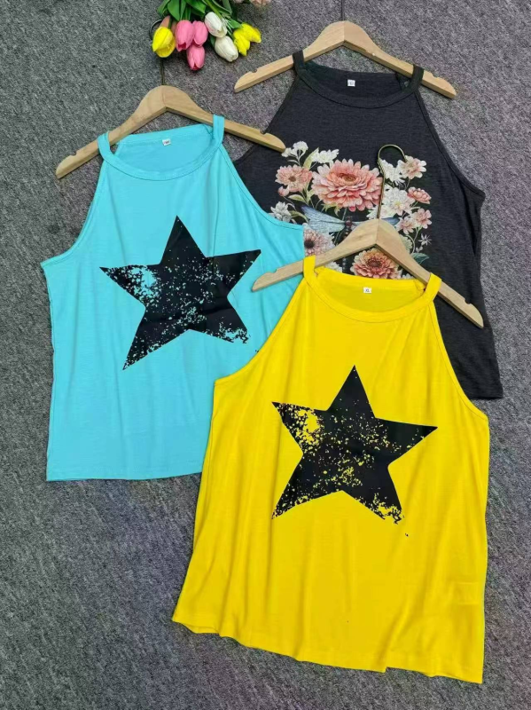 Summer Printed Camisole Tank Tops 1100 Pieces Wholesale - Image 1