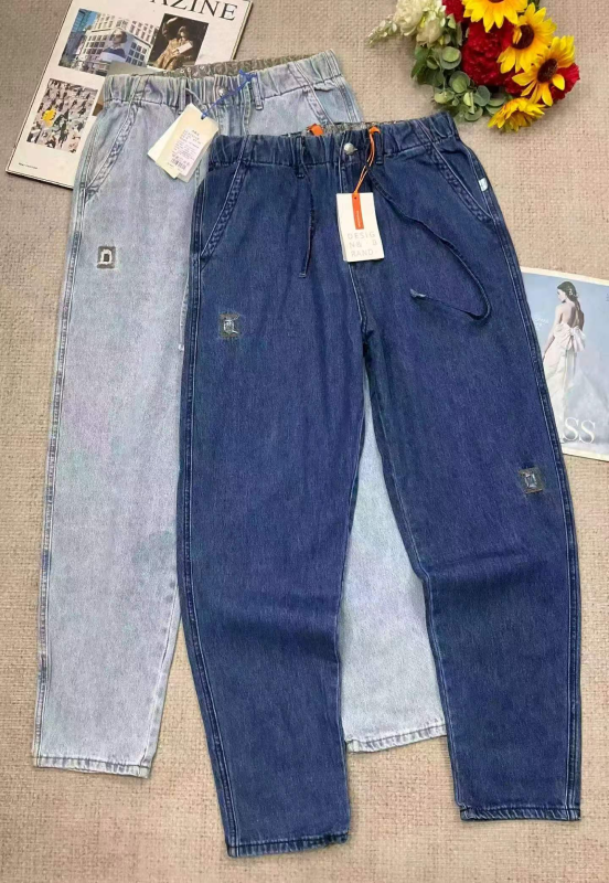 Spring Autumn Original Brand Men's Loose Washed Cotton Jeans, About 750 Pieces - Image 1