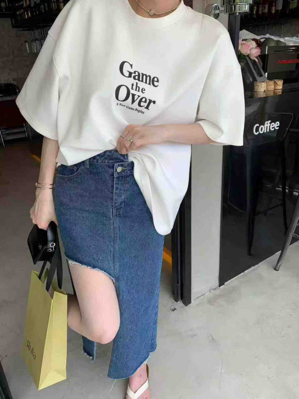 200 Pieces Women's Summer Denim Long Skirt - Image 1