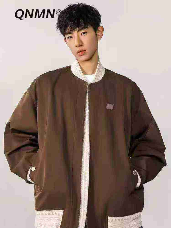 About 200 Pcs High Quality Unisex Embroidered Loose Baseball Jacket - Image 1