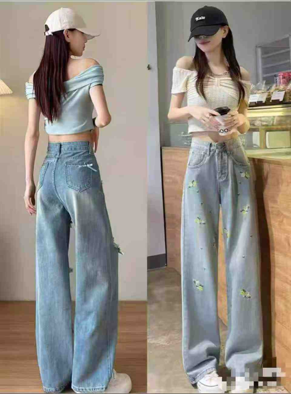 3000 Pieces New Stock Wide Leg Denim Jeans - Image 1