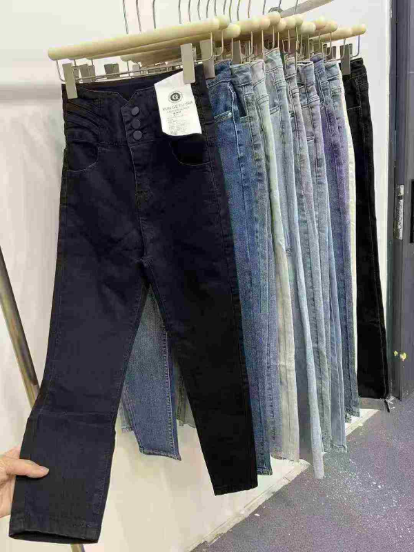 2800 Potong Jeans Skinny Stretch Pinggang Tinggi Wanita, Ukuran 26-32 - Image 1