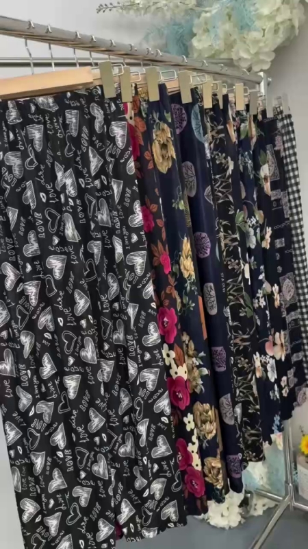 Calça de perna larga de verão com toque gelado e cós largo elástico - Image 1