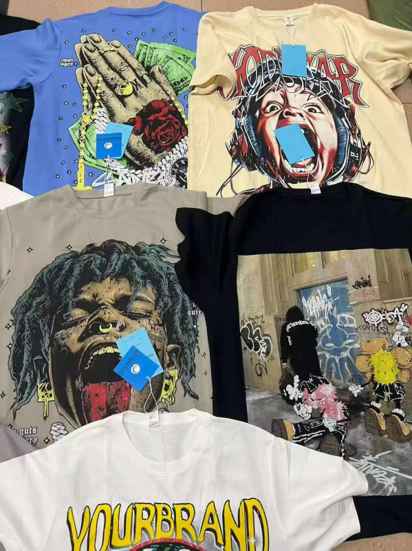 Camisetas de manga curta de algodão, oversized, unissex, 300g de alta gramatura, em grande promoção, para o mercado africano, MOQ 10.000 peças - Image 1