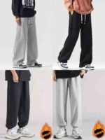 Unisex Fleece-Lined Cotton Sweatpants Stock Lot - 15000pcs, S-5XL, Factory-Made with Individual Packaging | 10.3 CNY/PC Full Clearance - Image 9